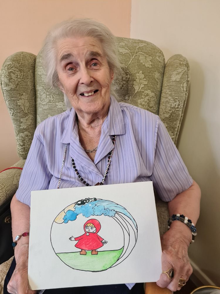 Ready, set, draw – Newbury care home residents take part in worldwide art festival